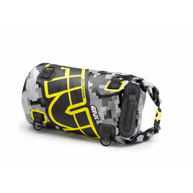 Givi EA114CM Borsa impermeabile Sella o Portapacchi 30 LT Camouflage Grigio Giallo