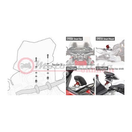 Givi 02SKIT viteria per S900A  Smart Bar o S901A Smart Mount 