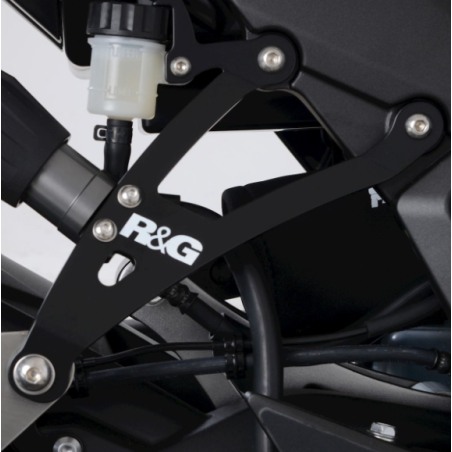 R&G EH0098BKA Staffa supporto scarico c/placchette Kawasaki Ninja 1000SX 2020-