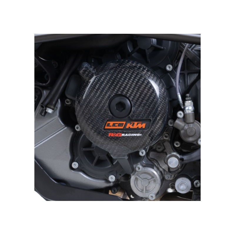 R&G ECS0102C Protezione motore sx in carbonio per modelli moto KTM