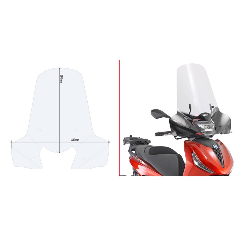 Givi 5616A Parabrezza per Piaggio Beverly 300HPE dal 2021