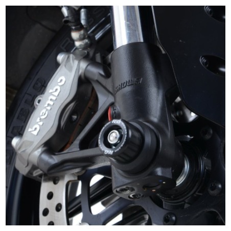 R&G FP0171BK Protezioni perno forcella anteriore tipo piccolo Ducati-Nero