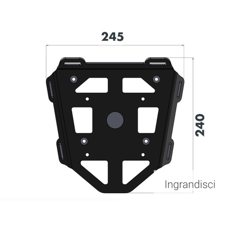 Hepco Becker 6607540 01 01 Portapacchi Minirack Ducati Hypermotard 939 / SP (16-18)