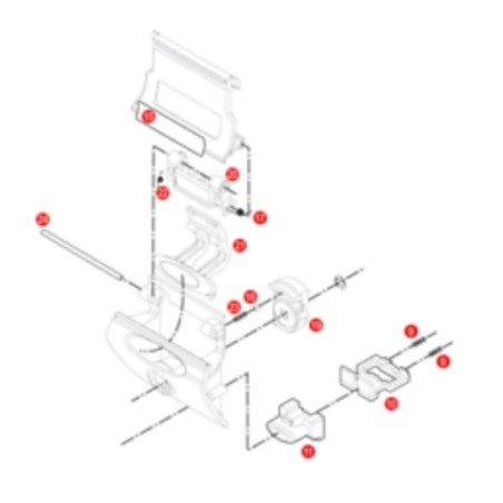 Givi Z641N33M Blocco cerniera montato bauletto Monokey TRK33N