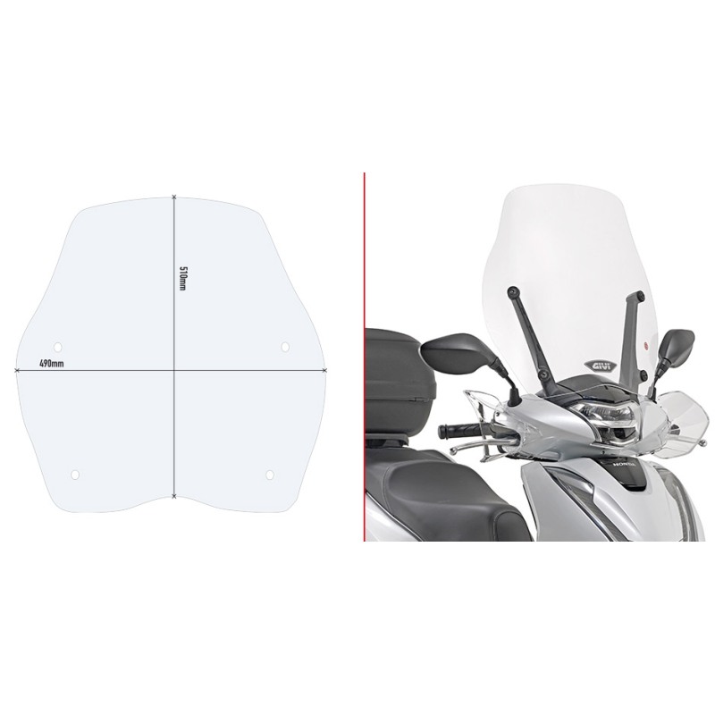 PARABREZZA GIVI D230S PRONTO AL MONTAGGIO F 650 (94 > 96