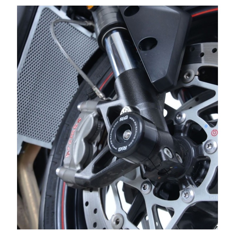 R&G FP0198BK Protezioni perno forcella Triumph Street triple 765 RS/R/S