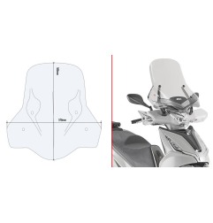 Givi 6114DT Parabrezza su attacchi originali per Kymco Agility 300 R16 