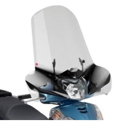 GIVI PARABREZZA TRASPARENTE SPECIFICO PER HONDA SH 300 DAL 2007 AL 2013 CON SERIGRAFIA 58,5 x 68 cm (H x L) Cod. 307A