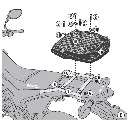 Givi SR1191 supporto bauletto Honda CRF 300 L dal 2021