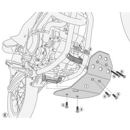 Givi RP1191 Paracoppa in alluminio per Honda CRF 300 L dal 2021