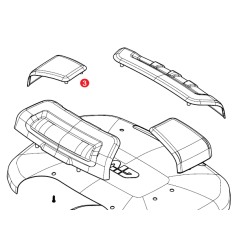 Givi Z9681R set placche coperchio valigia laterale Trekker II TRK35