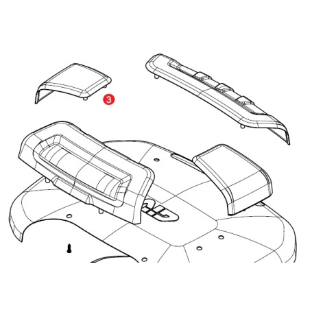 Givi Z9681R set placche coperchio valigia laterale Trekker II TRK35