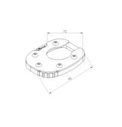 Puig 20583N Estensione cavalletto laterale Honda X-ADV 750 2021