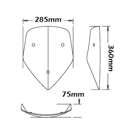 Isotta SC24 Cupolino sportivo Ducati Multistrada 1200 / S 10-13