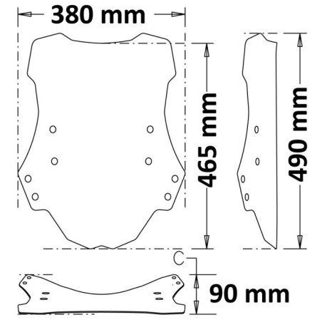 Isotta SC221-T Cupolino medio per moto Benelli TRK 502 e X