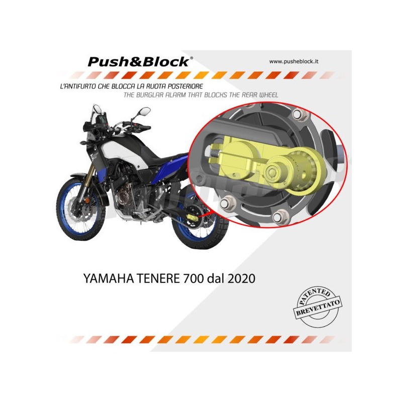Push&Block WL-Y02 Antifurto Blocca ruota Yamaha Tenerè 700