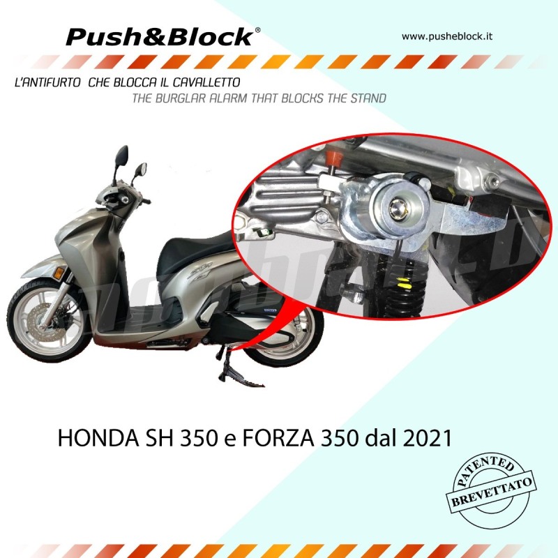 Push&Block H10 Antifurto blocca cavalletto Honda SH350 / Forza 350 / ADV350