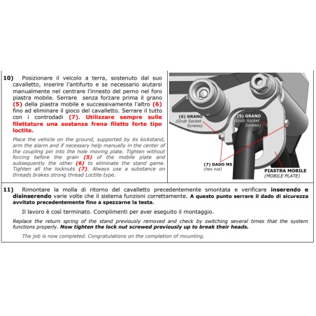 PUSH&BLOCK Antifurto Meccanico Per Cavalletto – Per SH 125/150 Ie ABS – Codice H07