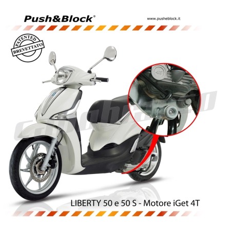 Push&Block P11 Antifurto Meccanico Blocca Cavalletto Per Aprilia Scarabeo E Piaggio Liberty