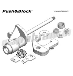 Push&Block P09 Antifurto blocca cavalletto Piaggio Beverly dal 2016 al 2021