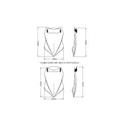 Puig 20733H Parabrezza Touring con deflettore Ducati Multistrada V4