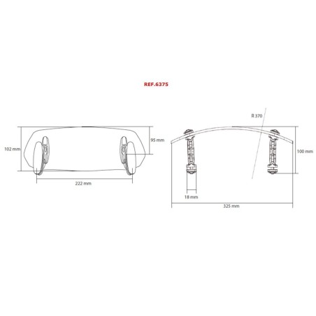 Puig 6375W Deflettore Clip-On Trasparente