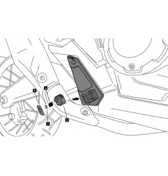 Puig 20582N Adattatori poggiapiedi Honda X-ADV 2021