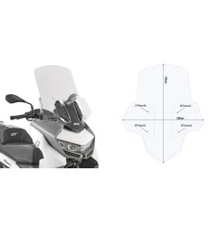 Cupolino maggiorato Kappa 5132DTK  per BMW C 400 GT