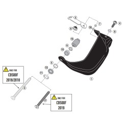 Givi HP1176 Paramani in ABS specifico per Honda CB 500 F (16-)