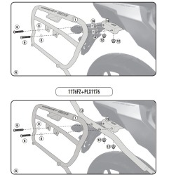 PLX1176 Givi portavaligie laterale per V35 e V37 MONOKEY® SIDE per Honda CB 500 F dal 2019