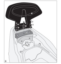 Schienale passeggero Givi TB1163A per Honda PCX 125 e 150