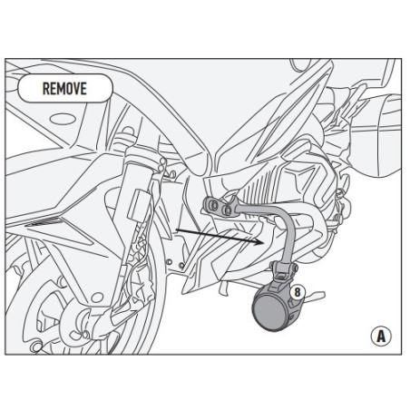 Givi LS5135 kit montaggio paramotore TN5135 con faretti originali BMW R1250RT 