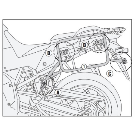 Kappa KLO3118CAM Telaietti Cam-Side per Suzuki V-Strom 1050 per valigie Trekker Outback