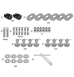 Kappa 09RKITK Kit trasformazione portavaligie laterali in Rimozione Rapida