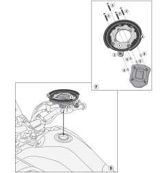 Givi BF61 Flangia borse serbatoio Tanklock Yamaha Tenerè 700 