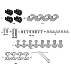 Givi 08RKIT Kit trasformazione telaietti laterali in rimozione rapida