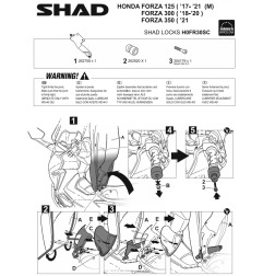 Shad H0FR30SC fissaggio Locks per Honda Forza 125 / 350 dal 2021