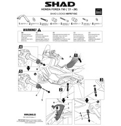 Shad H0FR71SC fissaggio Locks per Honda Forza 750 2021