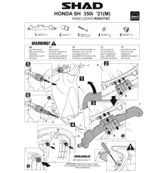 Shad Locks H0SH31SC Supporto Antifurto da manubrio Honda SH350 2021