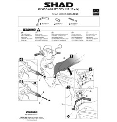 Shad Locks K0GL10SC Kit montaggio antifurto da manubrio Kymco Agility City 125 2016-21