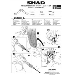 Shad Locks V0BV41SC Antifurto da manubrio Piaggio Beverly 2021