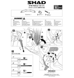 Shad Locks S0FD11SC Antifurto da manubrio SYM Fiddle 125 2021