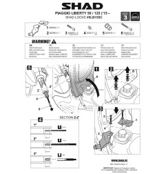 Shad Locks V0LB15SC Antifurto da manubrio Piaggio Liberty 50/125 2015-21