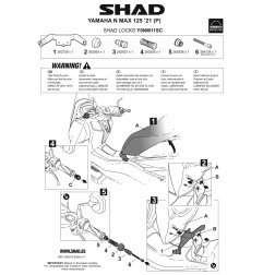 Shad Locks Y0NM11SC Kit antifurto da manubrio Yamaha N-Max 2021