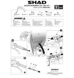 Shad Locks S0BR19SC Antifurto da manubrio Suzuki Burgman 125/200