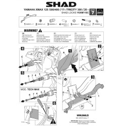 Shad Locks Y0XM11SC Antifurto da manubrio Yamaha X-Max 2021 e Tricity 300