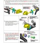 Push&Block Y06 Antifurto Blocca Cavalletto Centrale Per Yamaha X-Max 300 Dal 2017 / Tricity 300 Dal 2021