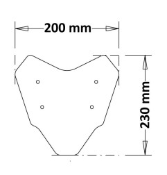 Isotta SC390-FS Cupolino sport fly Yamaha MT-07 2021 Fumè scuro