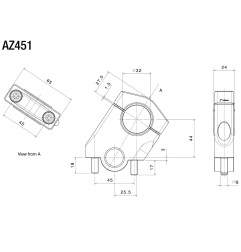 Rizoma AZ451D Riser rialzati e arretrati per BMW R1250GS