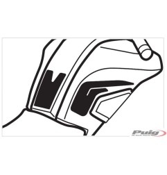 Puig 9301C Sticker protezione serbatoio Yamaha MT-07 Tracer dal 2016